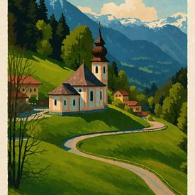 Berchtesgaden – Église Maria Gern dans la lumière alpine sur Sabine Wagner