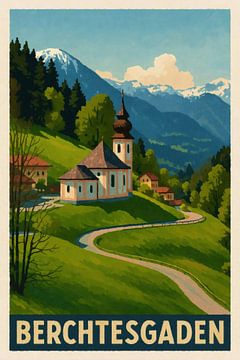 Berchtesgaden – Église Maria Gern dans la lumière alpine