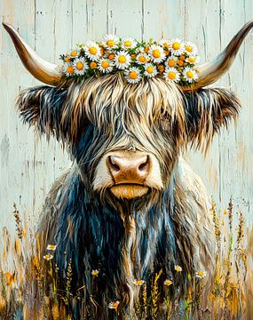 Koeiensymfonie - bloesems en pastelfluisteringen van Klaus Tesching - Art-AI