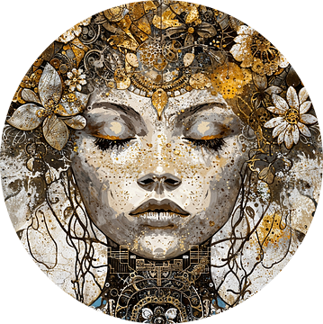 Vrouw Goud Modern van Kunst Kriebels