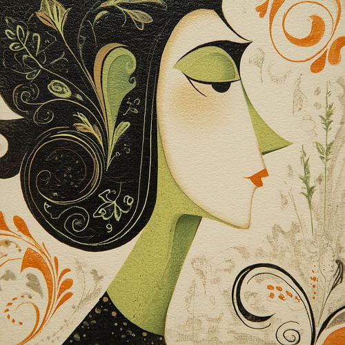 Femme avec un chapeau vert Femme avec un chapeau vert