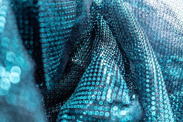 Turquoise blauwe lichtstructuur in beweging van Mixed media vector arts