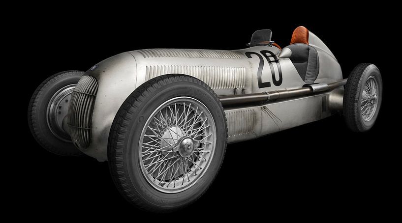 Mercedes-Benz W 25 Silver Arrow by aRi F. Huber on canvas, poster