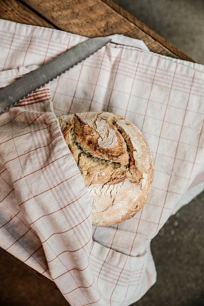 Freshly baked bread. by louise overhaus