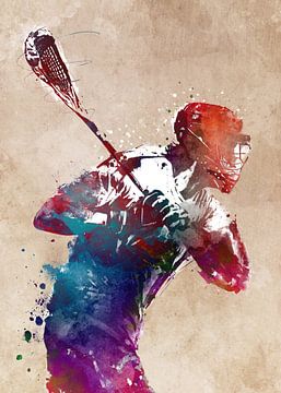 Lacrosse sport art #lacrosse #sport by JBJart Justyna Jaszke