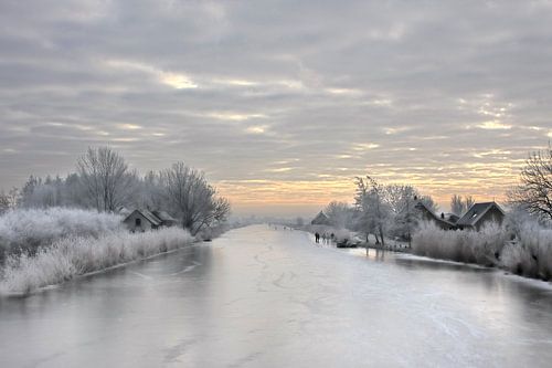 Le boezem près de Groot Ammers par une belle journée d'hiver