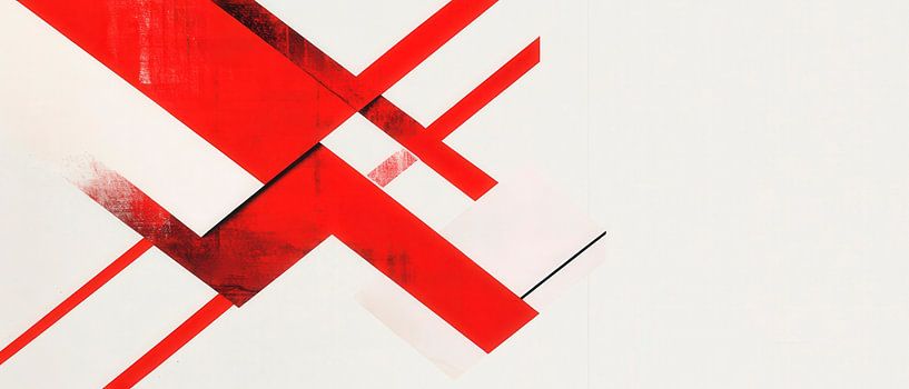 Abstract red line composition by Poster Art Shop