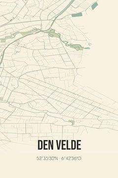 Vintage landkaart van Den Velde (Overijssel) van MijnStadsPoster