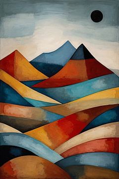 Bergen Paul Klee style by De Muurdecoratie