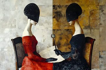 Twee dames in de leeskring van Heike Hultsch