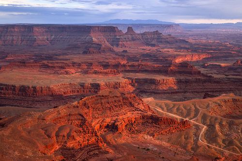 Dead Horse Point au coucher du soleil, dans l'Utah