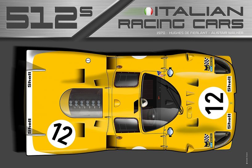 Ferrari 512S Nr.12, 1970 van Theodor Decker