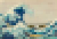 Pixel Art: Die große Welle von JC De Lanaye Miniaturansicht