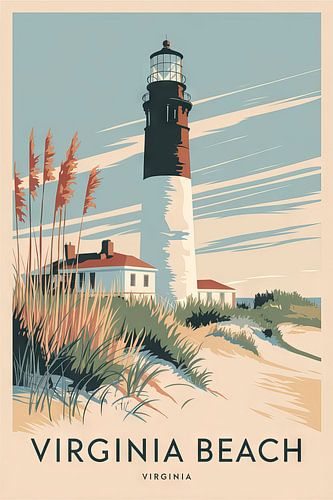 Virginia Beach, Virginia Vintage Reisposter