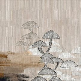 WabiSabi - Japandi art - Structures 12 by Studio Pieternel