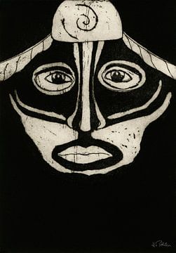 Salutations de la Nouvelle-Guinée 1, gravure sur Helga Pohlen - ThingArt