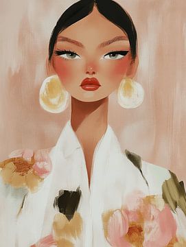 Portrait in pastel colours by Carla Van Iersel