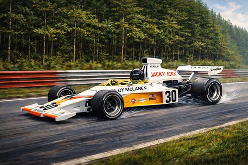 Jacky Ickx in de Yardley McLarnn in 1973
