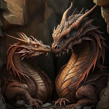 Two dragons by Harvey Hicks