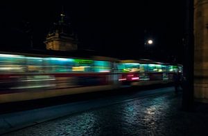 Tramway de Prague dans la soirée sur Anouschka Hendriks