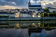 Bespiegeling van Blois aan de oevers van de Loire in Frankrijk van Dieter Walther thumbnail