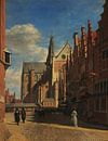 Der Marktplatz und die Grote Kerk von Saint-Bavo in Haarlem, Gerrit Adriaensz Berckheyde von Meisterhafte Meister Miniaturansicht