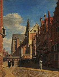 Der Marktplatz und die Grote Kerk von Saint-Bavo in Haarlem, Gerrit Adriaensz Berckheyde