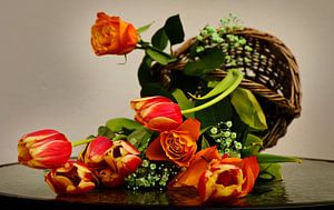Tulpen und Rosen