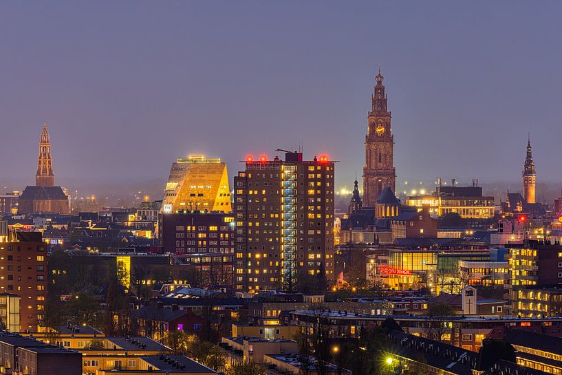 Ligne d'horizon de la ville de Groningue par Henk Meijer Photography