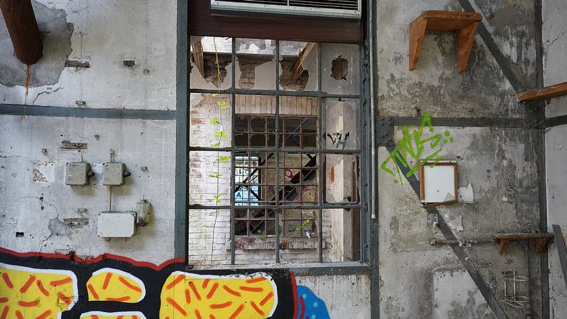 Aussicht in einer alten Halle von HGU Foto