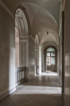 The hall of an abandoned chateau by Truus Nijland