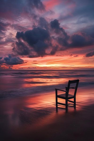 Minimalistische kustlijn van fernlichtsicht