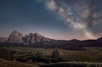 Galaxy over Dolomites