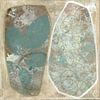 Abstracte Vormen van Steen en Blad - Collage van Behindthegray