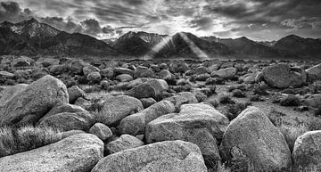 Zonsondergang, Sierra Nevada, Californië van Henk Meijer Photography