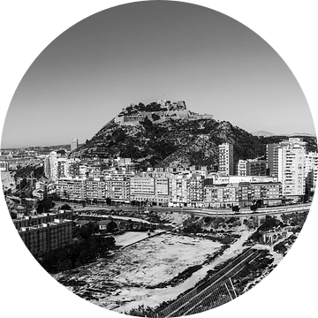 Alicante - Spanje (Panorama in zwart-wit) van Frank Herrmann