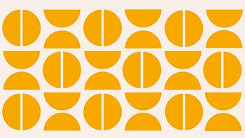 Abstracte Bauhaus-geometrie in geel