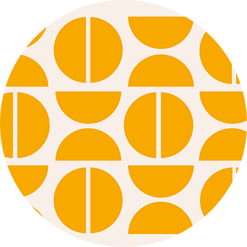 Abstracte Bauhaus-geometrie in geel