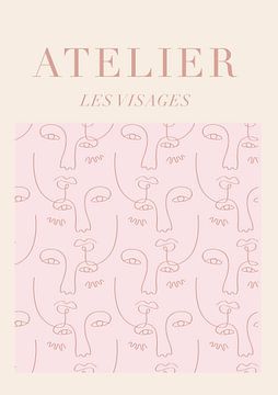 Atelierfacespink Ratioiso van Grace Digital Art Co