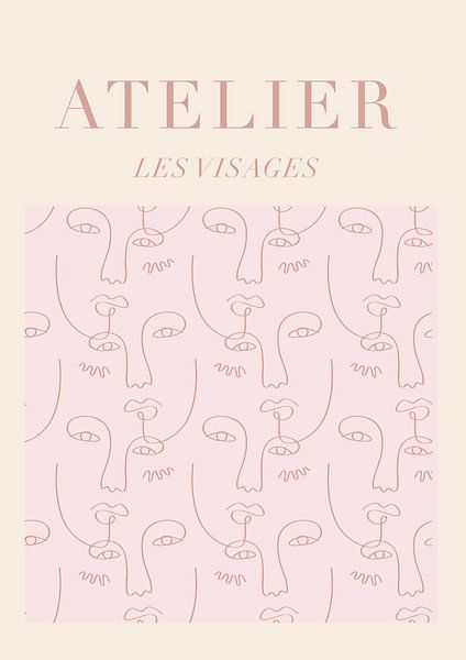 Atelierfacespink Ratioiso van Grace Digital Art Co