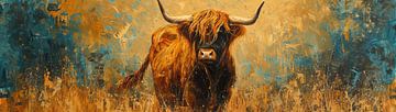 Scottish Highlander Cow | Scottish Highlander sur Blikvanger Schilderijen