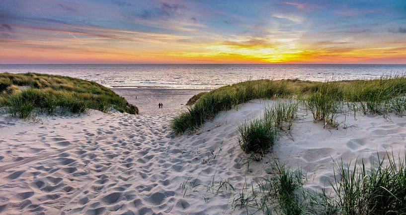 Paal 15 beau coucher de soleil - Texel par Texel360Fotografie Richard Heerschap
