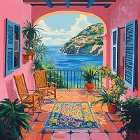 Matisse inspired Mediterranean Sea View Sea Fauvism