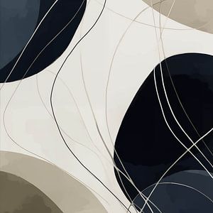Abstrakte Harmonie in Schwarz und Beige
