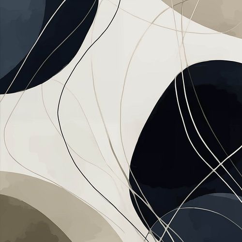 Abstract Harmony in Black and Beige