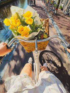 Tulpen auf zwei Rädern - Frühlingsausflug durch die Grachten