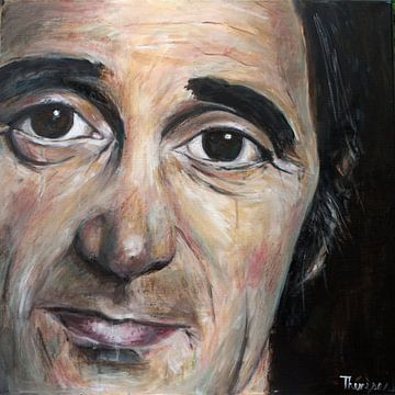 Porträt von Charles Aznavour. von Therese Brals