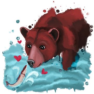 Bär und Lachs - Liebe von Antiope33