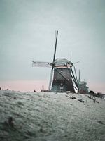 Mühlen von Stompwijk im Winter