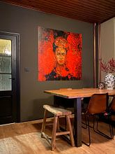 Klantfoto: Portret Frida in Orange van Felix von Altersheim, als naadloos behang